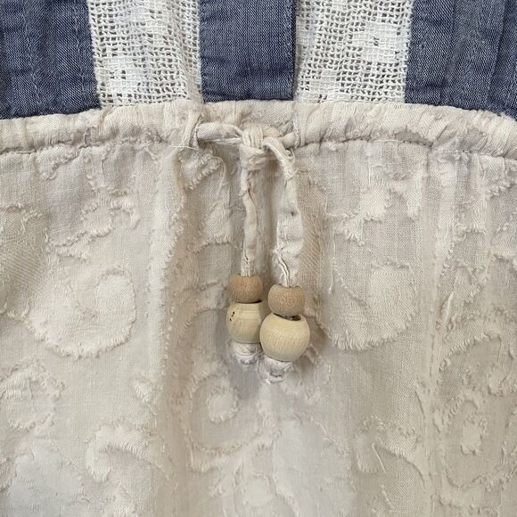 Gimmicks By BKE Top Womens L V-Neck 3/4 Sleeve Pullover Shirt Lace Beaded Boho - Picture 9 of 15